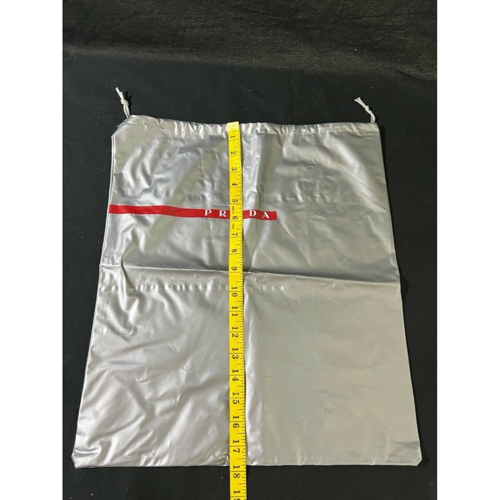 Prada Dust Bag Storage Cover Drawstring Silver 17.5" x 15.5"